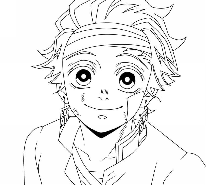 Tanjiro Bedava Boyama Sayfası