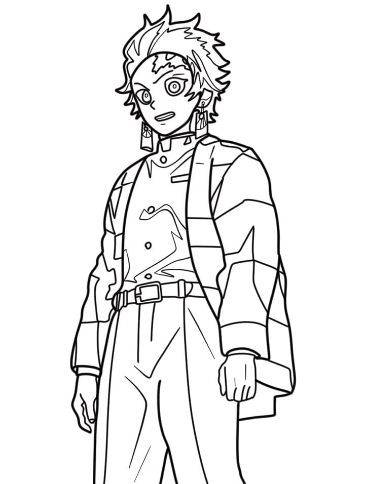 Tanjiro Resmi Boyama Sayfası