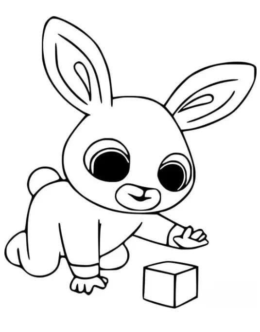 Tatlı Bing Tavşan Boyama Sayfası