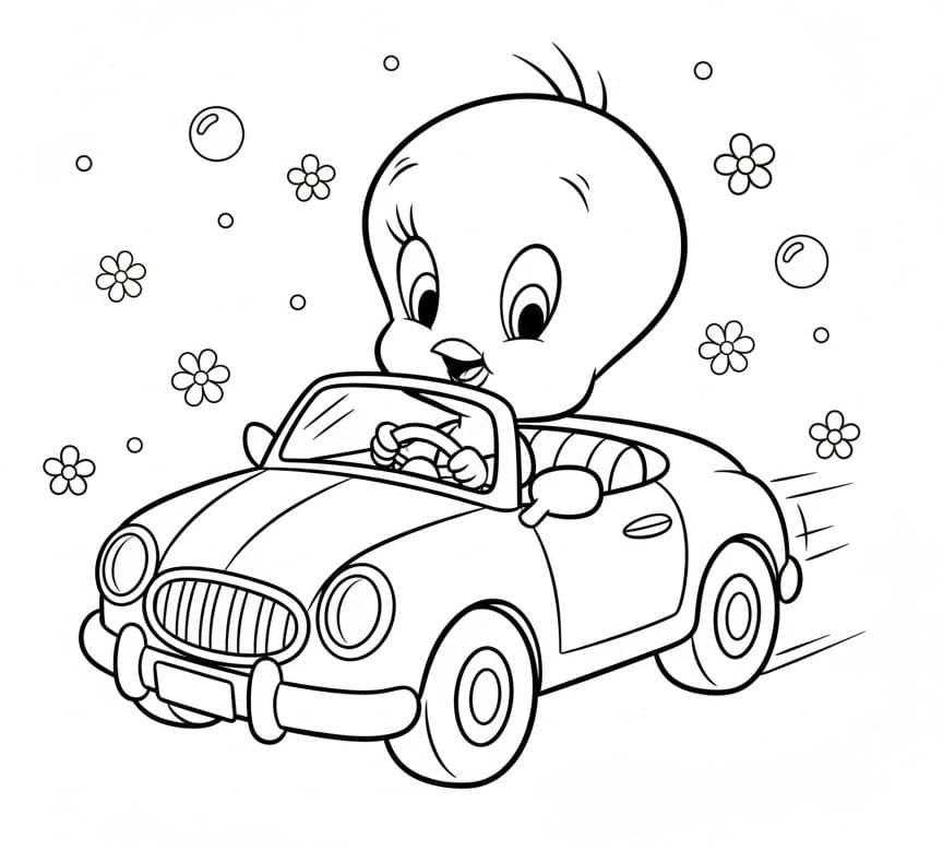 Tatlı Çizgi Tweety Boyama Sayfası