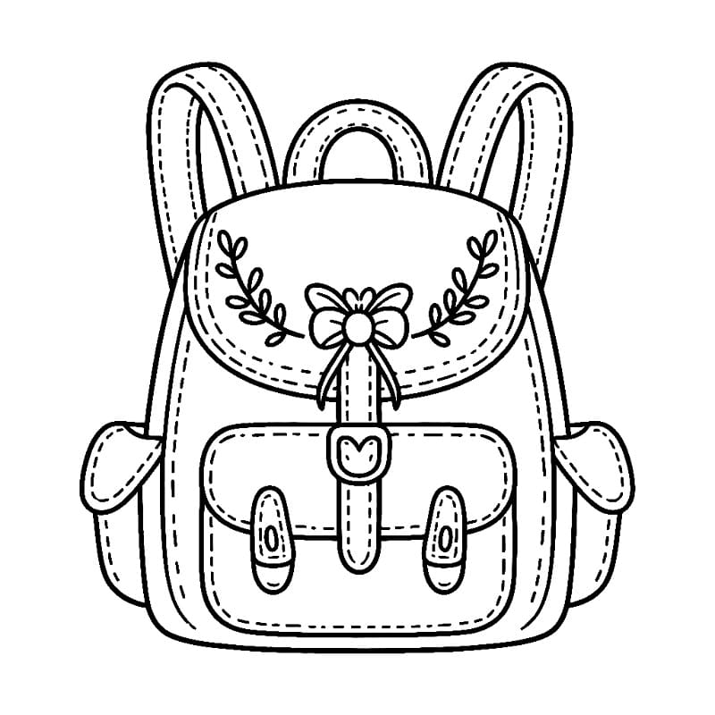 Tatlı Sırt çantası Boyama Sayfası