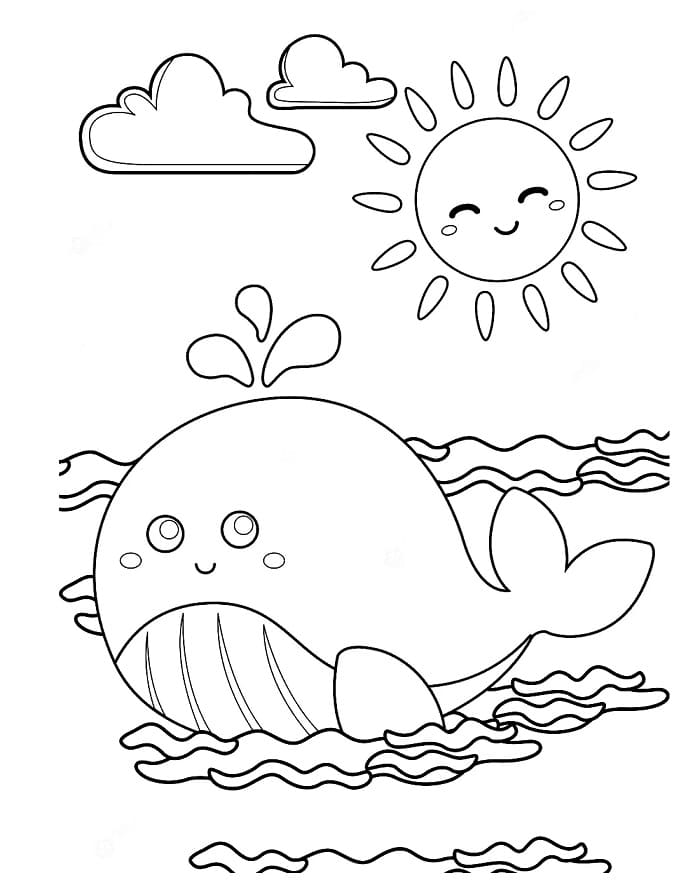 Temel Balina Boyama Sayfası