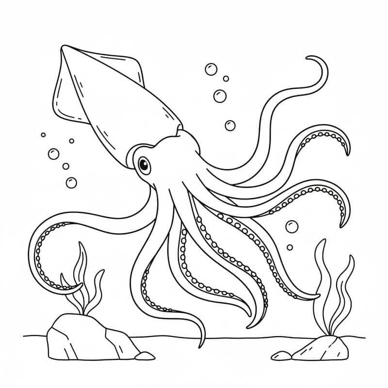 Temel Kalamar Boyama Sayfası