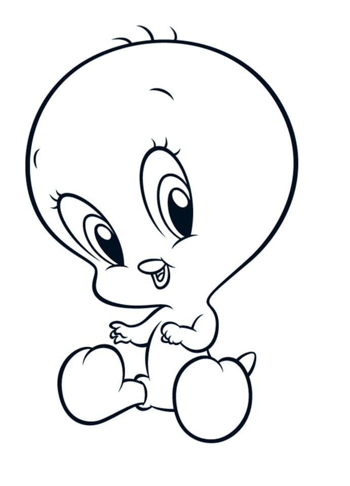 Tweety 5 Yaş Çocuklar İçin Boyama Sayfası