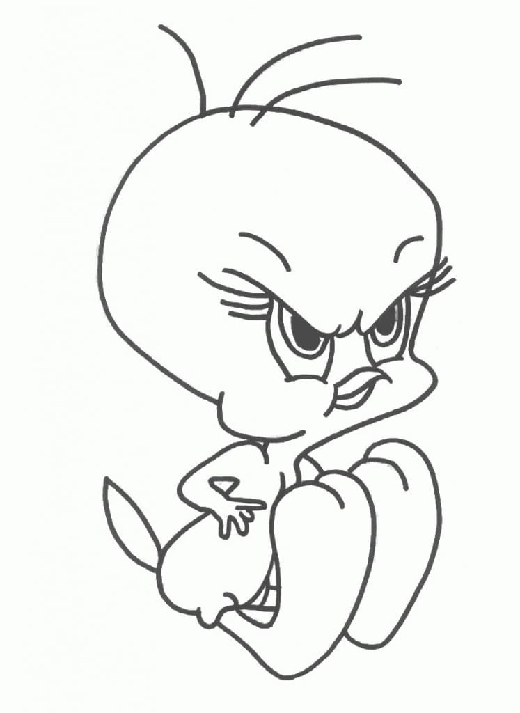 Tweety Renklendir Boyama Sayfası