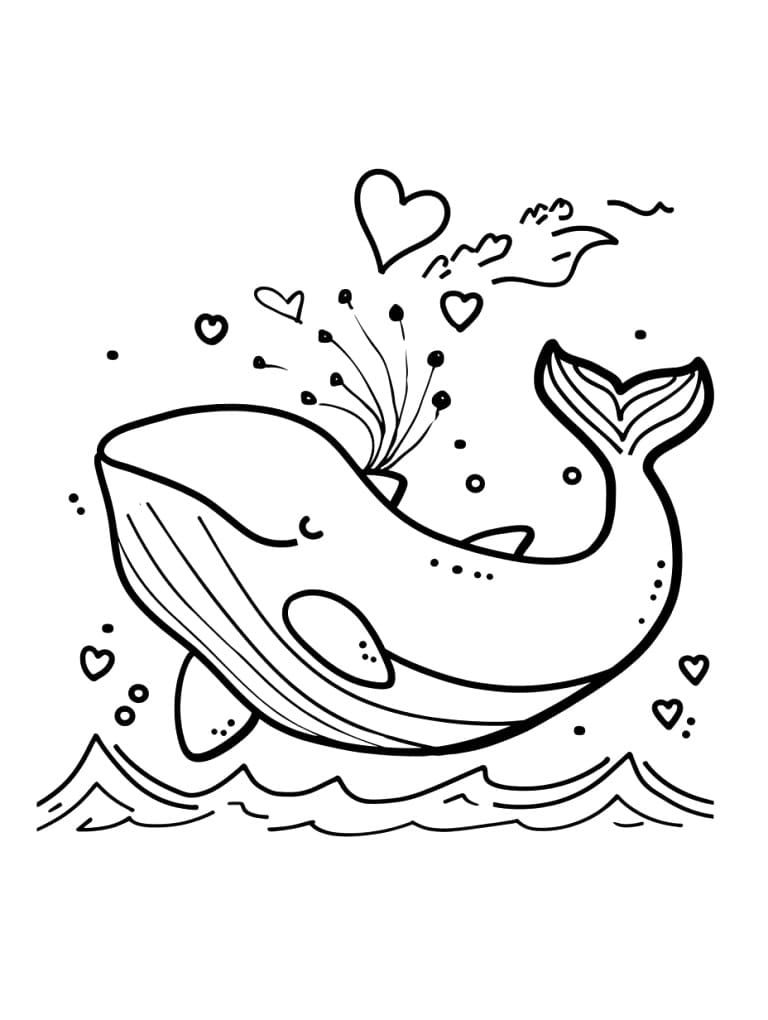 Ücretsiz Balina Boyama Sayfası