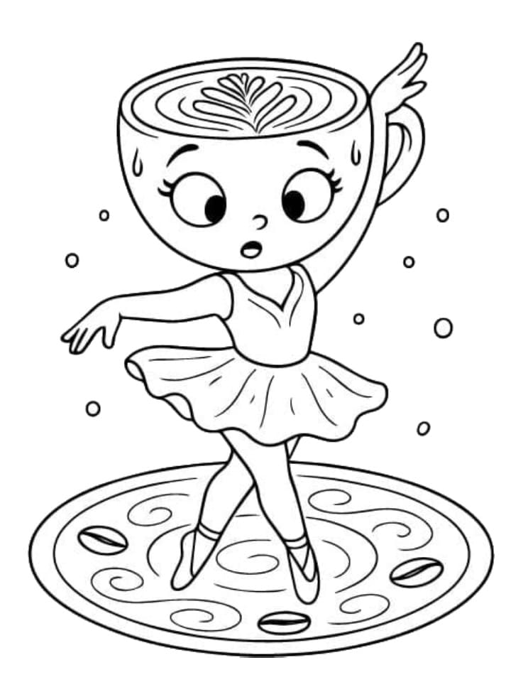 Ücretsiz Ballerina Cappuccina Yazdırılabilir Boyama Sayfası