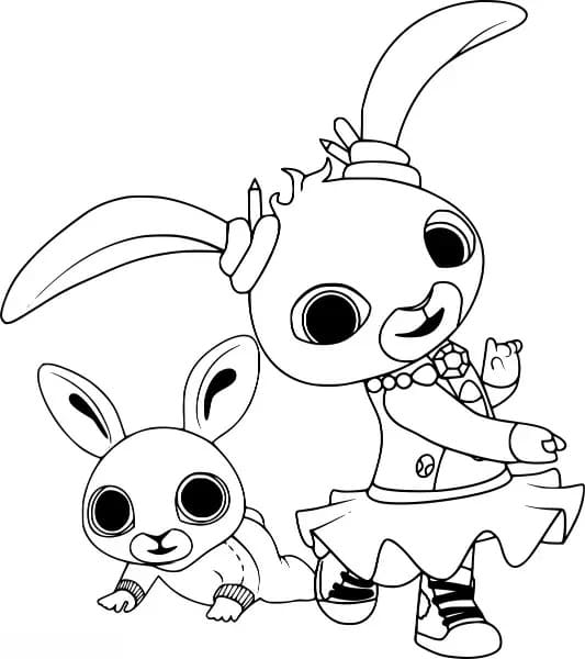 Ücretsiz Bing Tavşan Boyama Sayfası