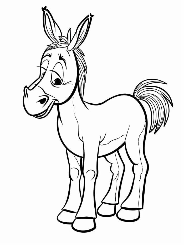 Ücretsiz Eşek Boyama Sayfası