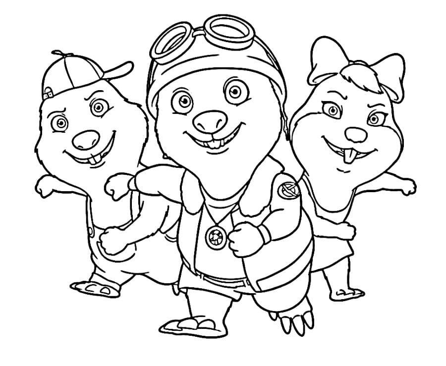 Köstebekgiller Boyama Sayfaları