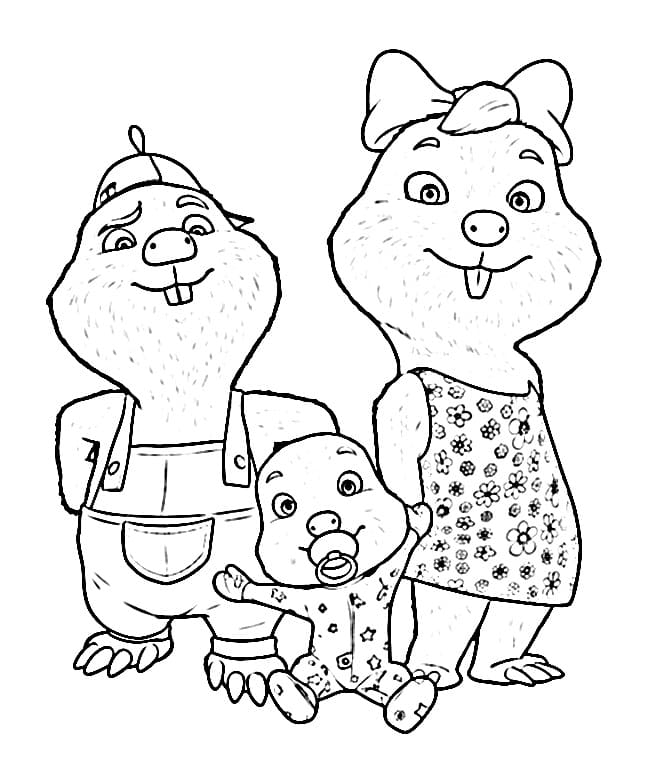 Ücretsiz Köstebekgiller Boyama Sayfası