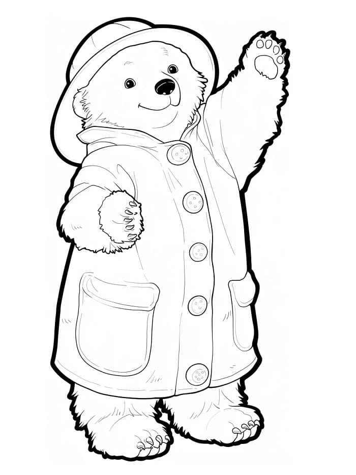 Ücretsiz Paddington Boyama Sayfası