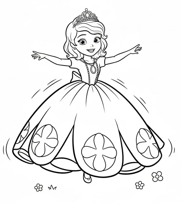 Ücretsiz Prenses Sofia Yazdırılabilir Boyama Sayfası