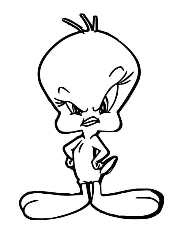 Ücretsiz Tweety Yazdırılabilir Boyama Sayfası
