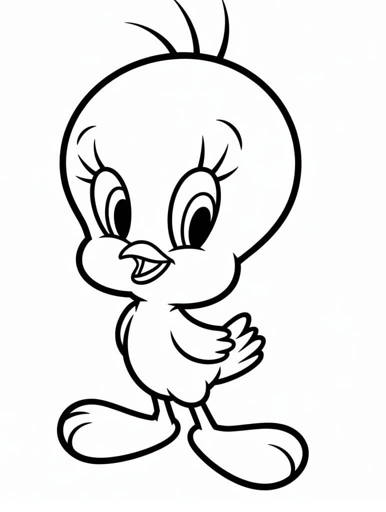 Ücretsiz Tweety Boyama Sayfası