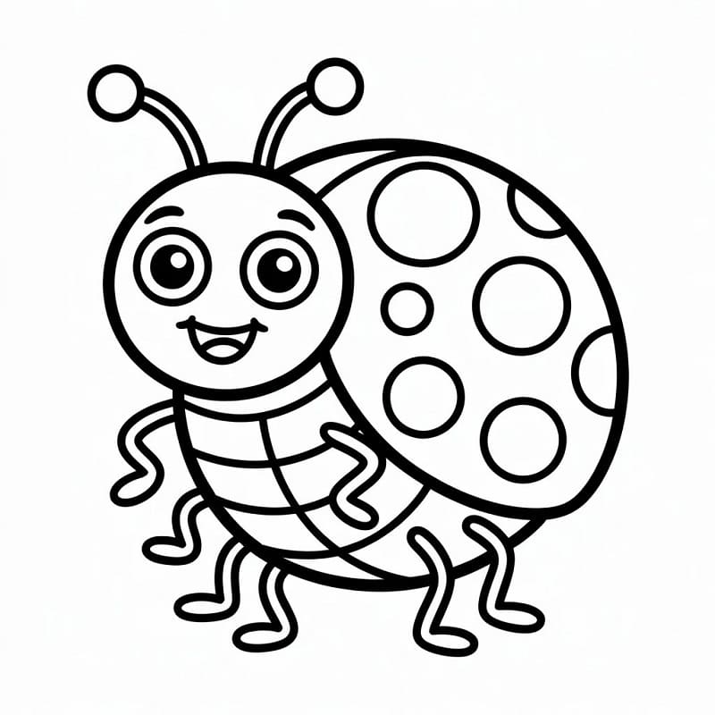 Ücretsiz Uğur Böceği Boyama Sayfası