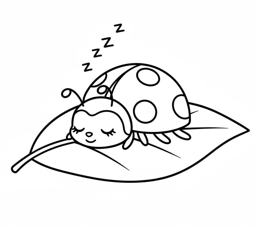 Uğur Böceği Bedava Boyama Sayfası