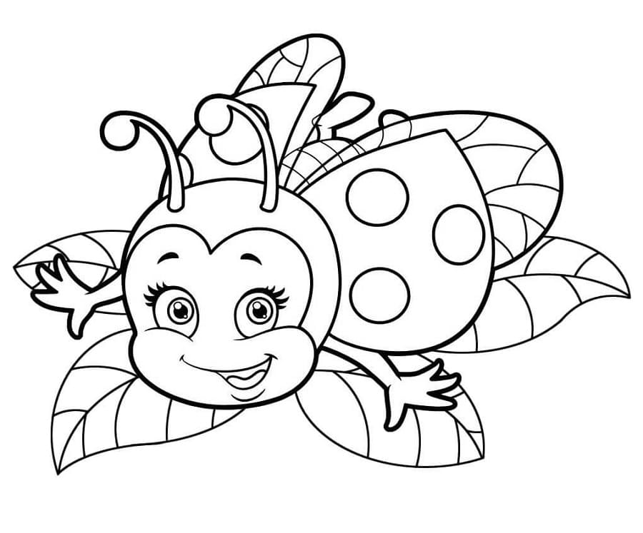 Uğur Böceği Böceği Boyama Sayfası