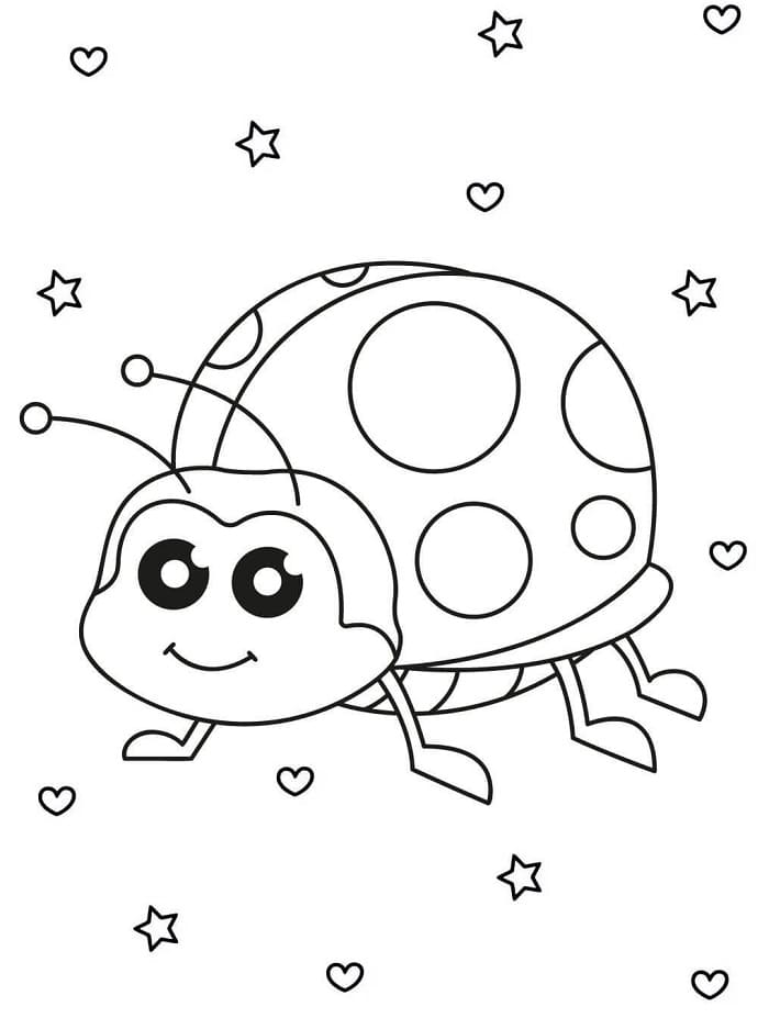 Uğur Böceği Boyama Boyama Sayfası