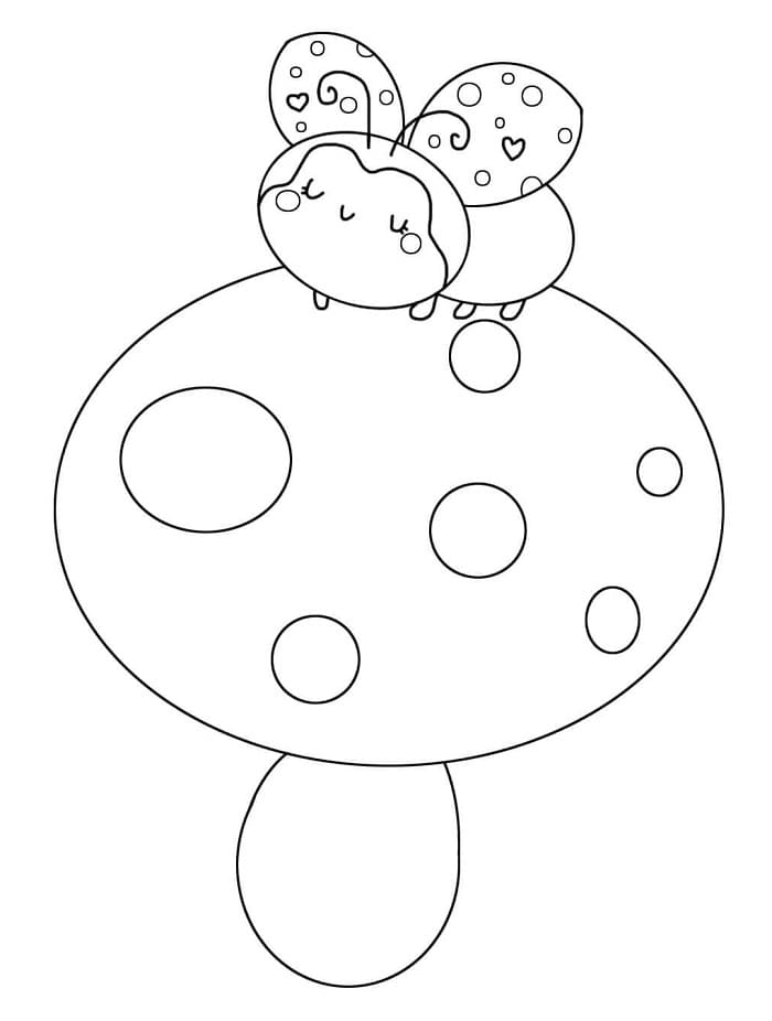 Uğur Böceği Renklendir Boyama Sayfası