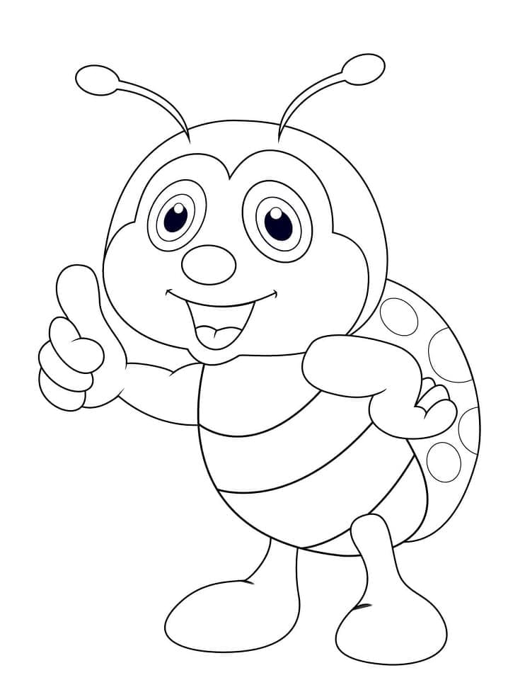 Uğur Böceği Resmi Boyama Sayfası