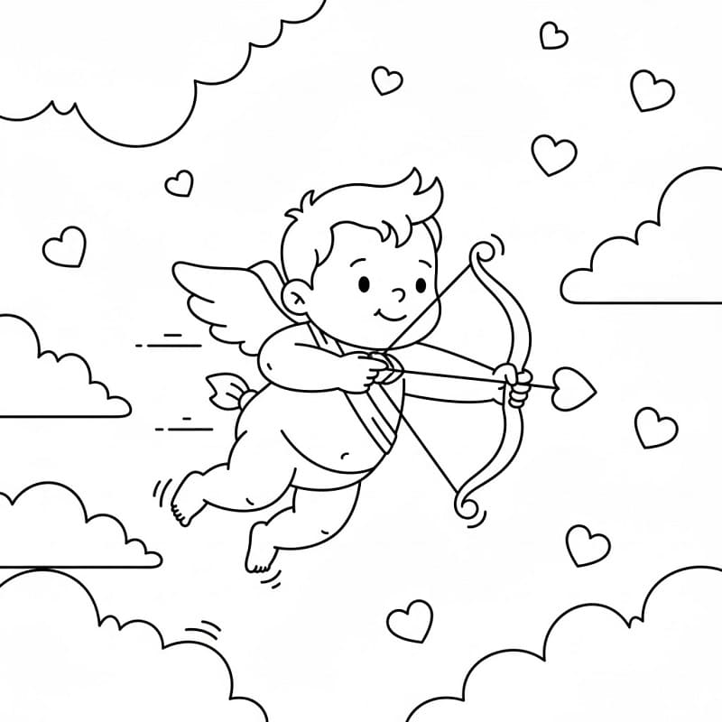 Yazdır Aşk Tanrısı Boyama Sayfası
