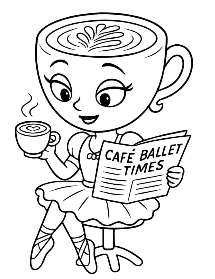 Yazdır Ballerina Cappuccina Boyama Sayfası