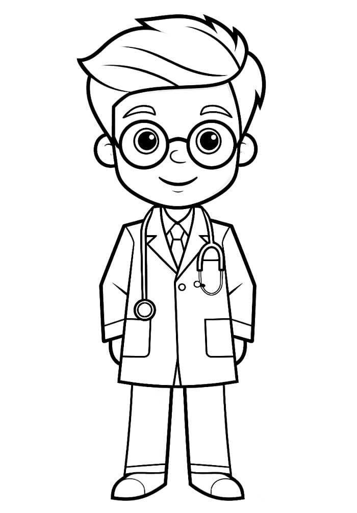 Yazdır Doktor Boyama Sayfası