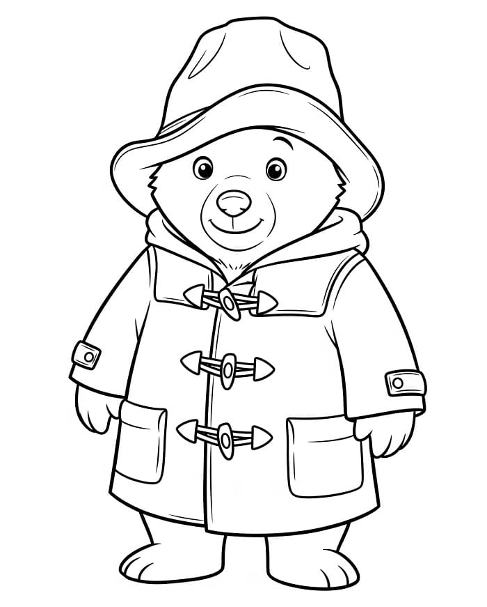 Yazdır Paddington Boyama Sayfası