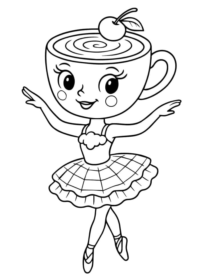 Ballerina Cappuccina Boyama Sayfaları