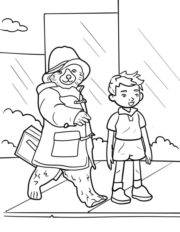 Yazdırılabilir Bedava Paddington Boyama Sayfası