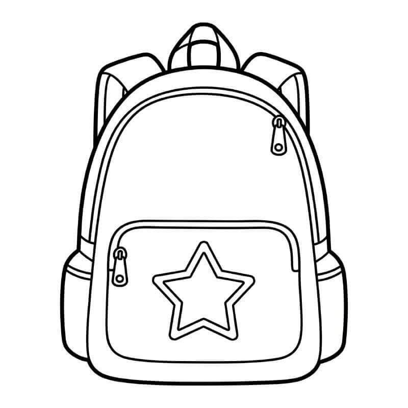 Yazdırılabilir Bedava Sırt çantası Boyama Sayfası