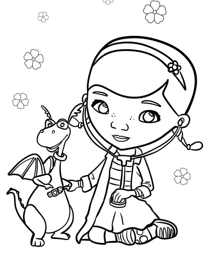 Yazdırılabilir Doktor McStuffins Boyama Sayfası