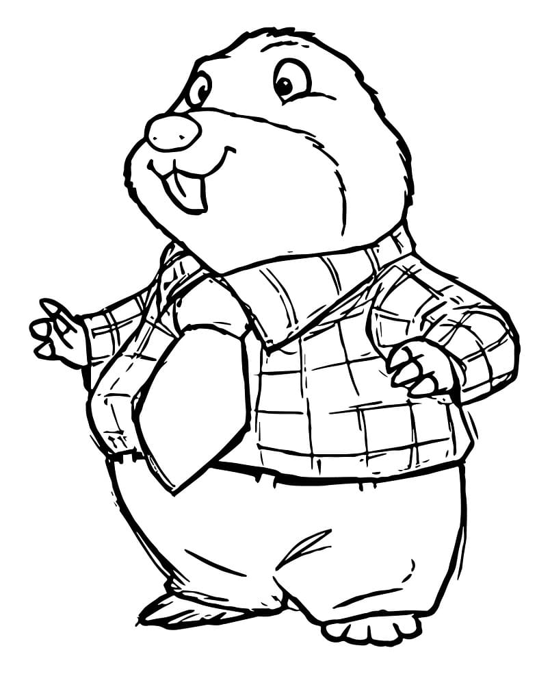 Yazdırılabilir Köstebekgiller Boyama Sayfası