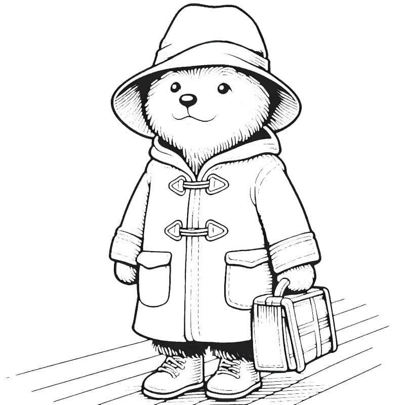 Yazdırılabilir Paddington Boyama Sayfası