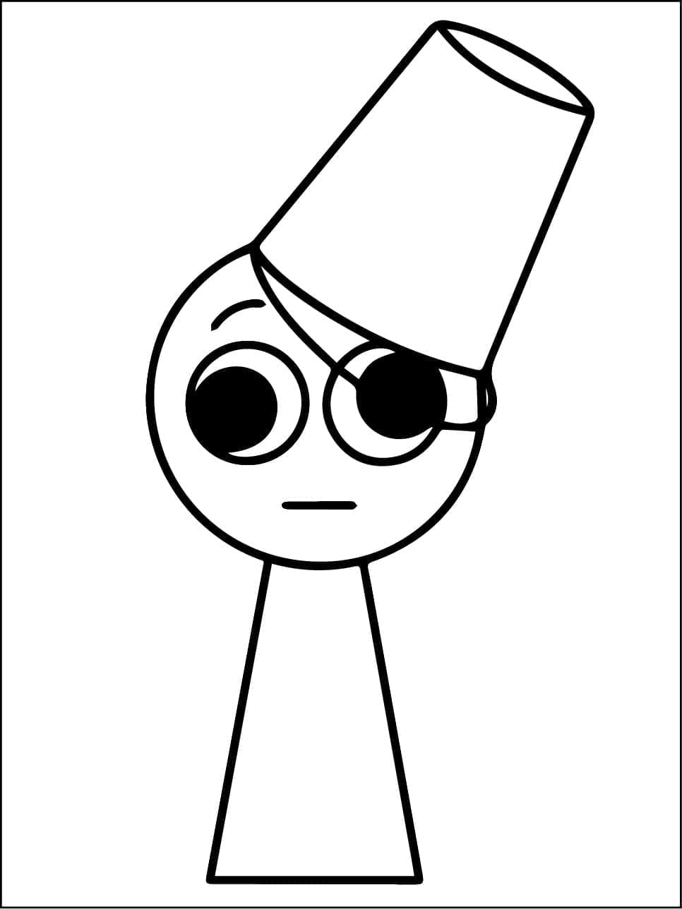 Yazdırılabilir Sprunki Çocuklar İçin Boyama Sayfası