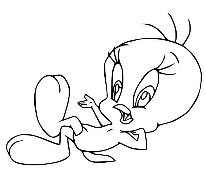 Yazdırılabilir Tweety Resim Boyama Sayfası