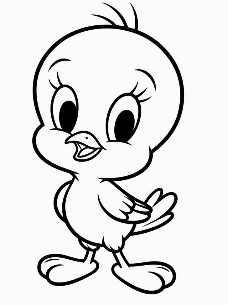 Yazdırılabilir Tweety Boyama Sayfası