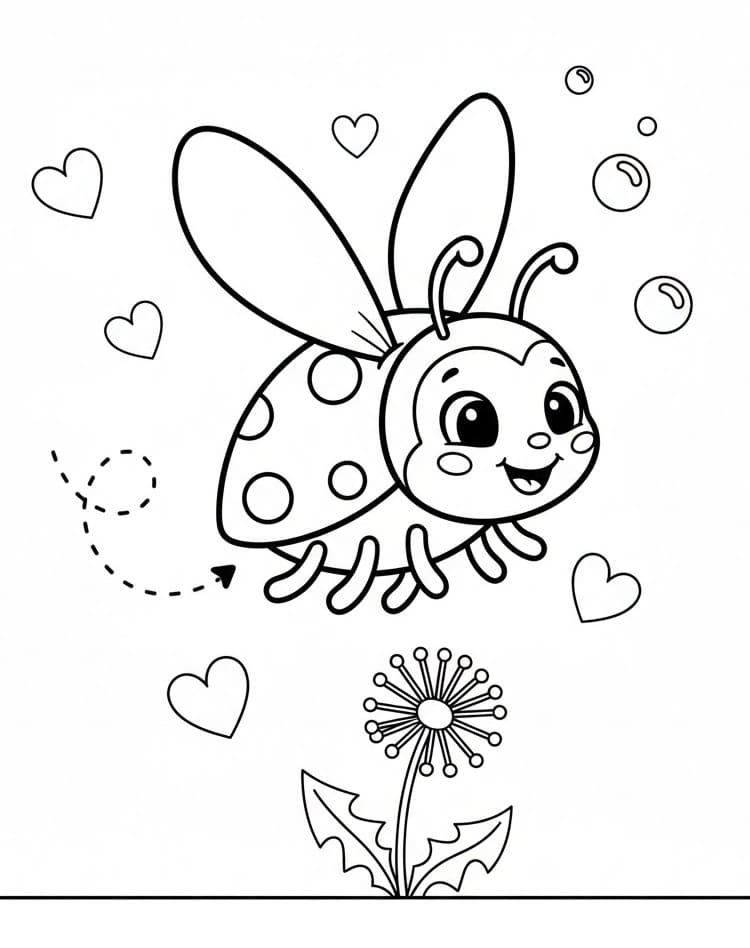 Uğur Böceği Boyama Sayfaları