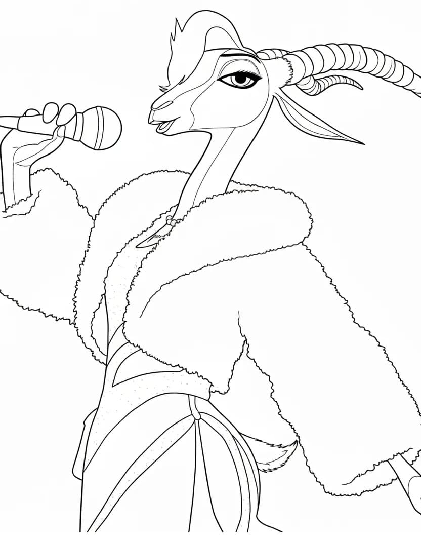 Zootropolis 2 Gazelle Boyama Sayfası