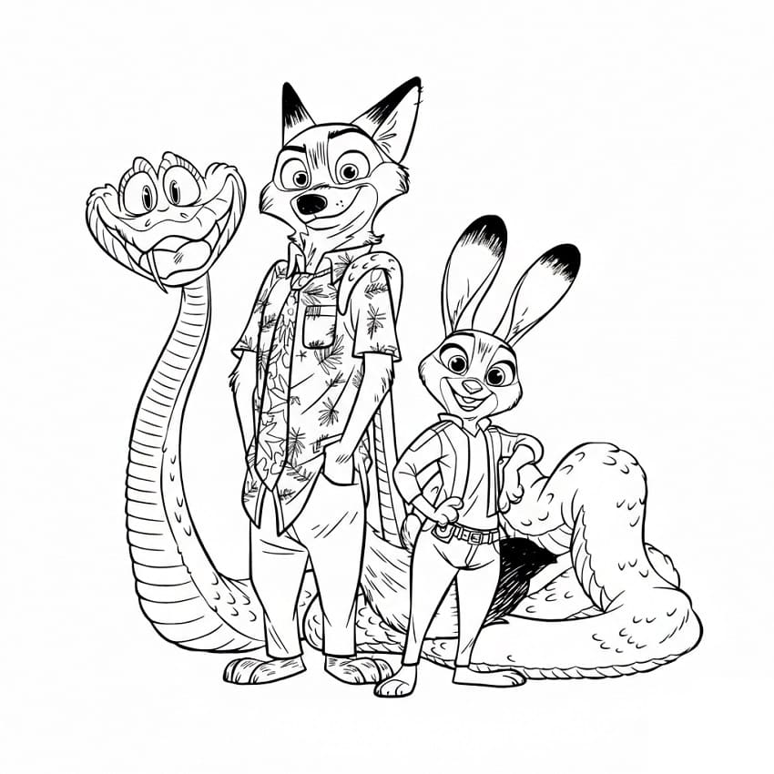 Zootropolis 2 Ingyenes Boyama Sayfası