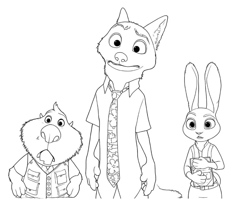 Zootropolis 2 Nyomtatható Boyama Sayfası