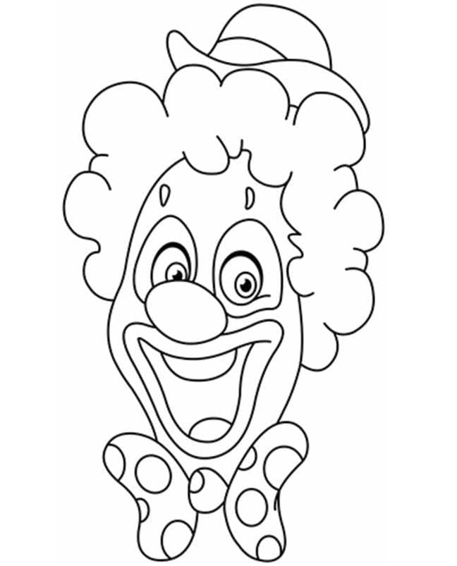 1 Yaş Çocuklar İçin Palyaço Boyama Sayfası