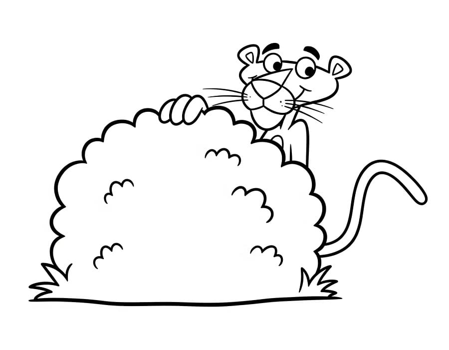 Animasyonlu Pembe Panter Boyama Sayfası