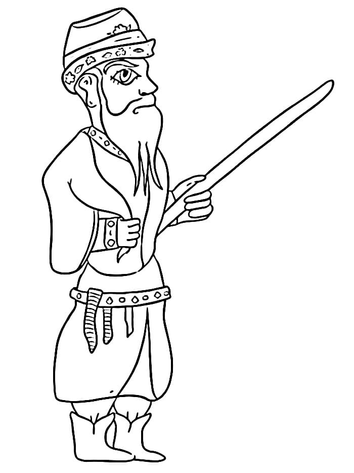 Basit Karagöz ve Hacivat Boyama Sayfası