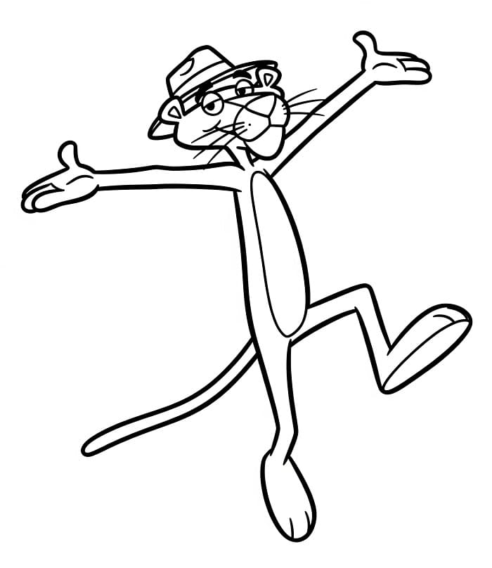 Bedava Çocuklar İçin Pembe Panter Boyama Sayfası