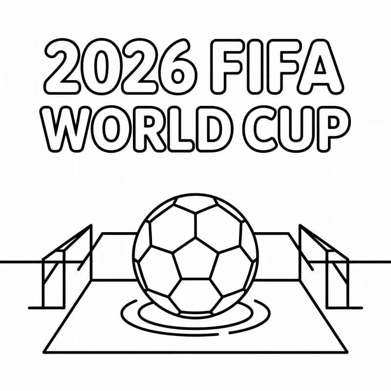 Bedava Dünya Kupası 2026 Yazdırılabilir Boyama Sayfası