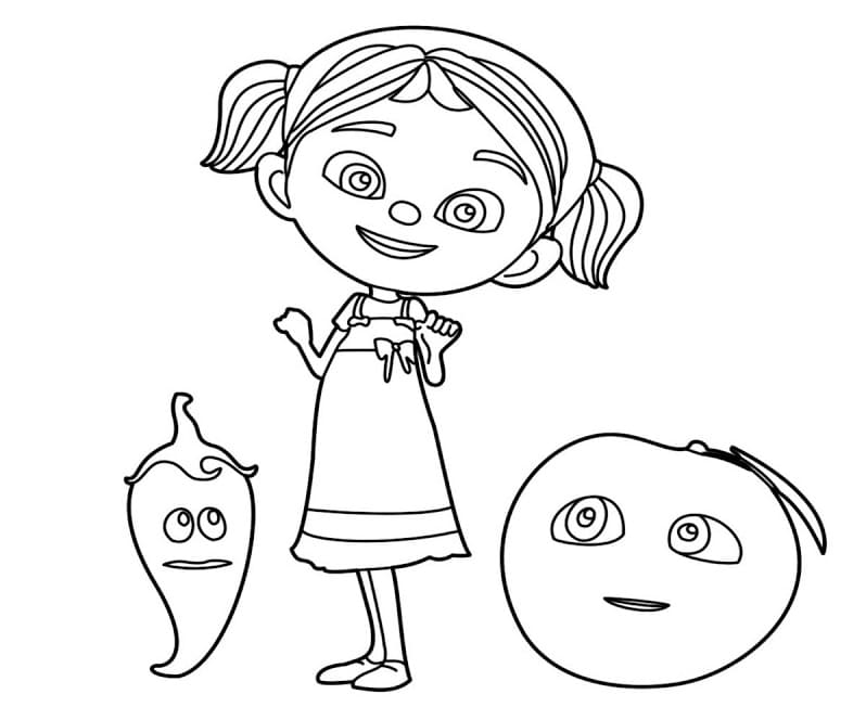 Bedava Elif ve Arkadaşları Çocuklar İçin Boyama Sayfası