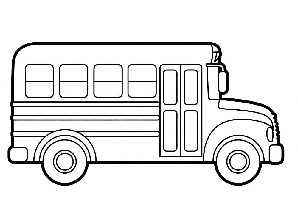 Bedava Otobüs Resim Boyama Sayfası