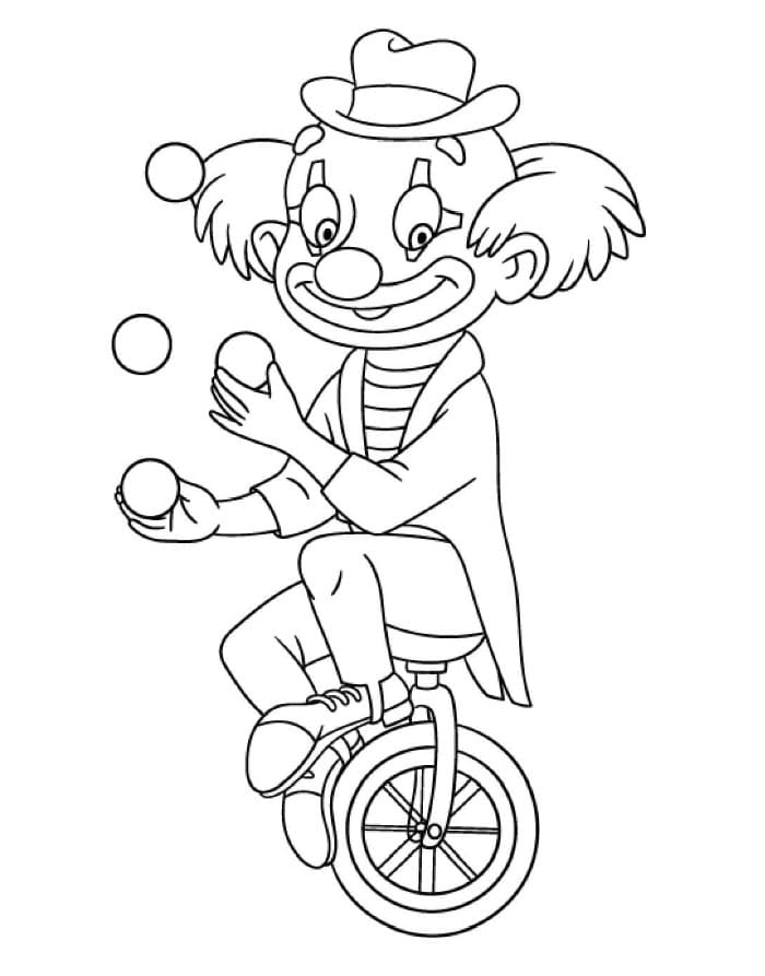 Bedava Palyaço Görseli Boyama Sayfası